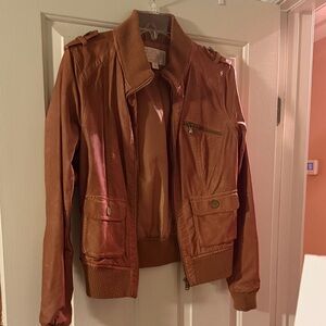 Xhilaration Brown Faux Leather Jacket